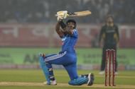 Suryakumar Yadav during the IND vs AUS 1st T20I
